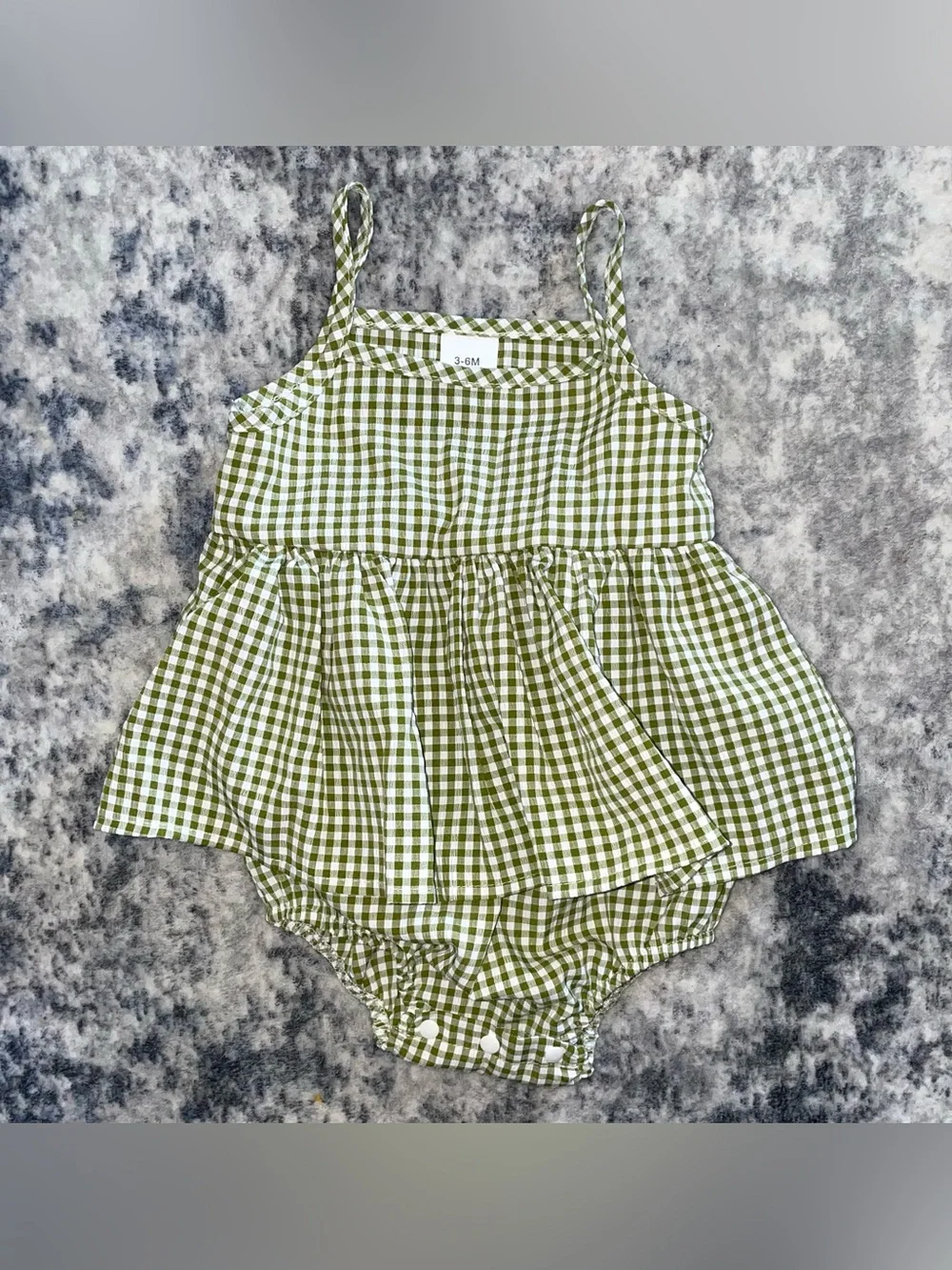 Gingham print dress size 3-6 months - Picture 1 of 3